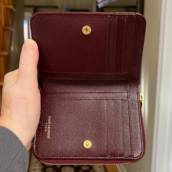 YSL Saint Laurent cassandre matelassé compact zip around wallet - Authentic - Picture 15 of 17